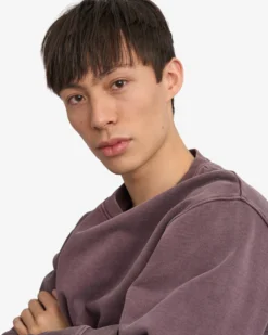 Organic Oversized Crew - Faded Grape