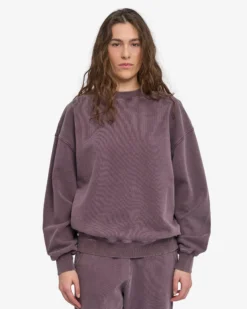 Organic Oversized Crew - Faded Grape