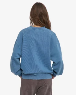 Organic Oversized Crew - Faded Indigo