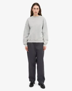 Organic Oversized Crew - Faded Grey