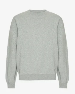 Organic Oversized Crew - Heather Grey