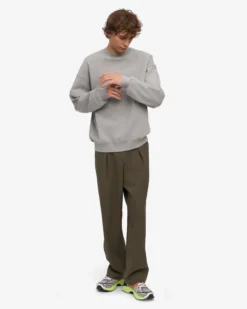 Organic Oversized Crew - Heather Grey