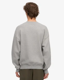 Organic Oversized Crew - Heather Grey