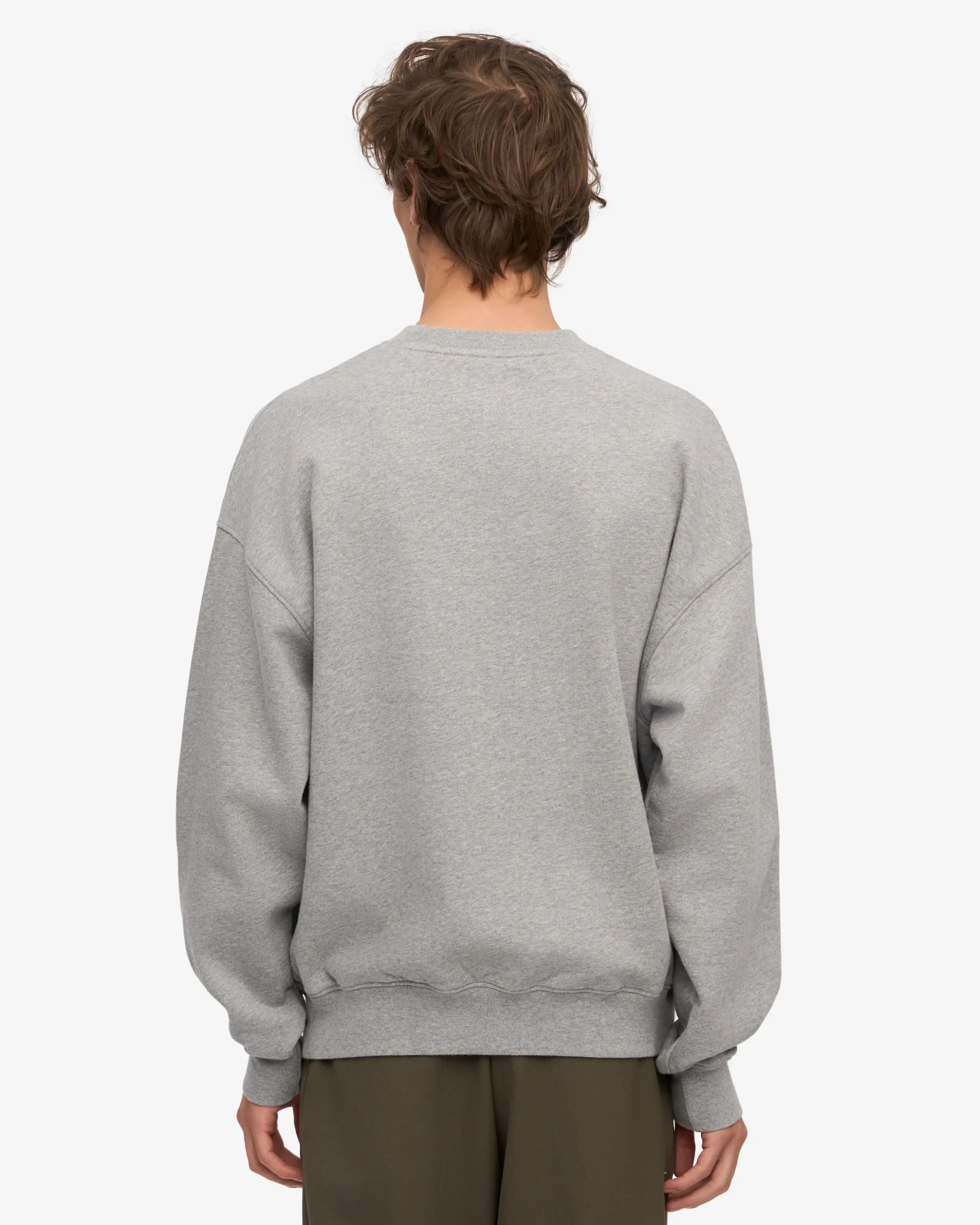 Organic Oversized Crew - Heather Grey