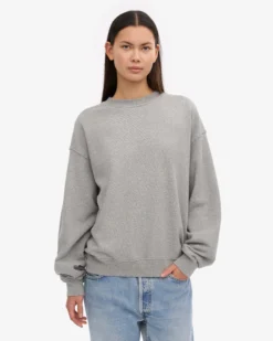 Organic Oversized Crew - Heather Grey
