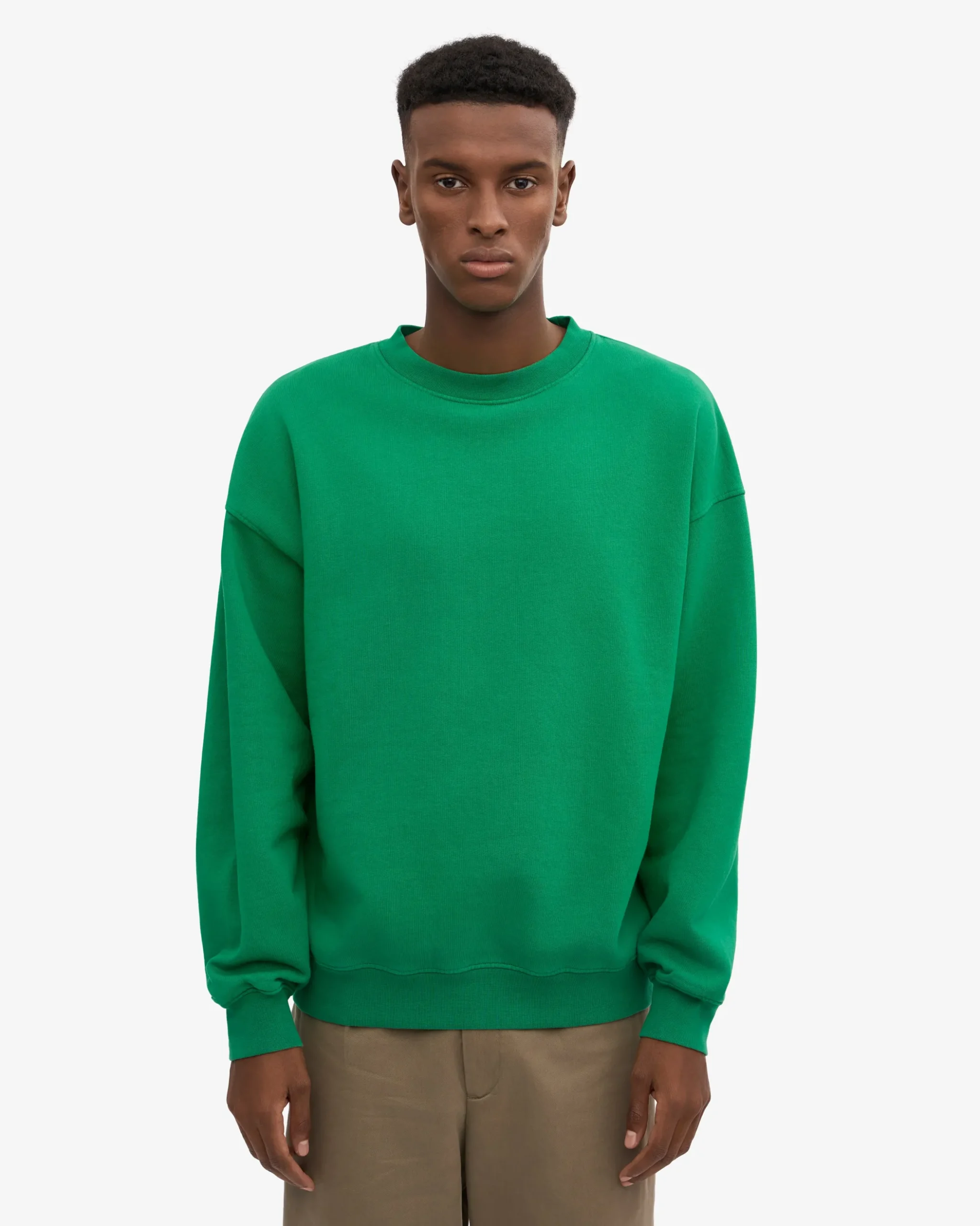 Organic Oversized Crew - Kelly Green