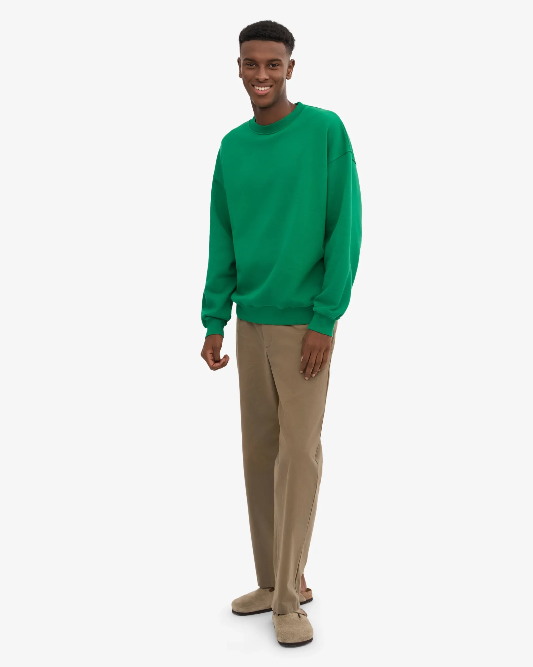 Organic Oversized Crew - Kelly Green