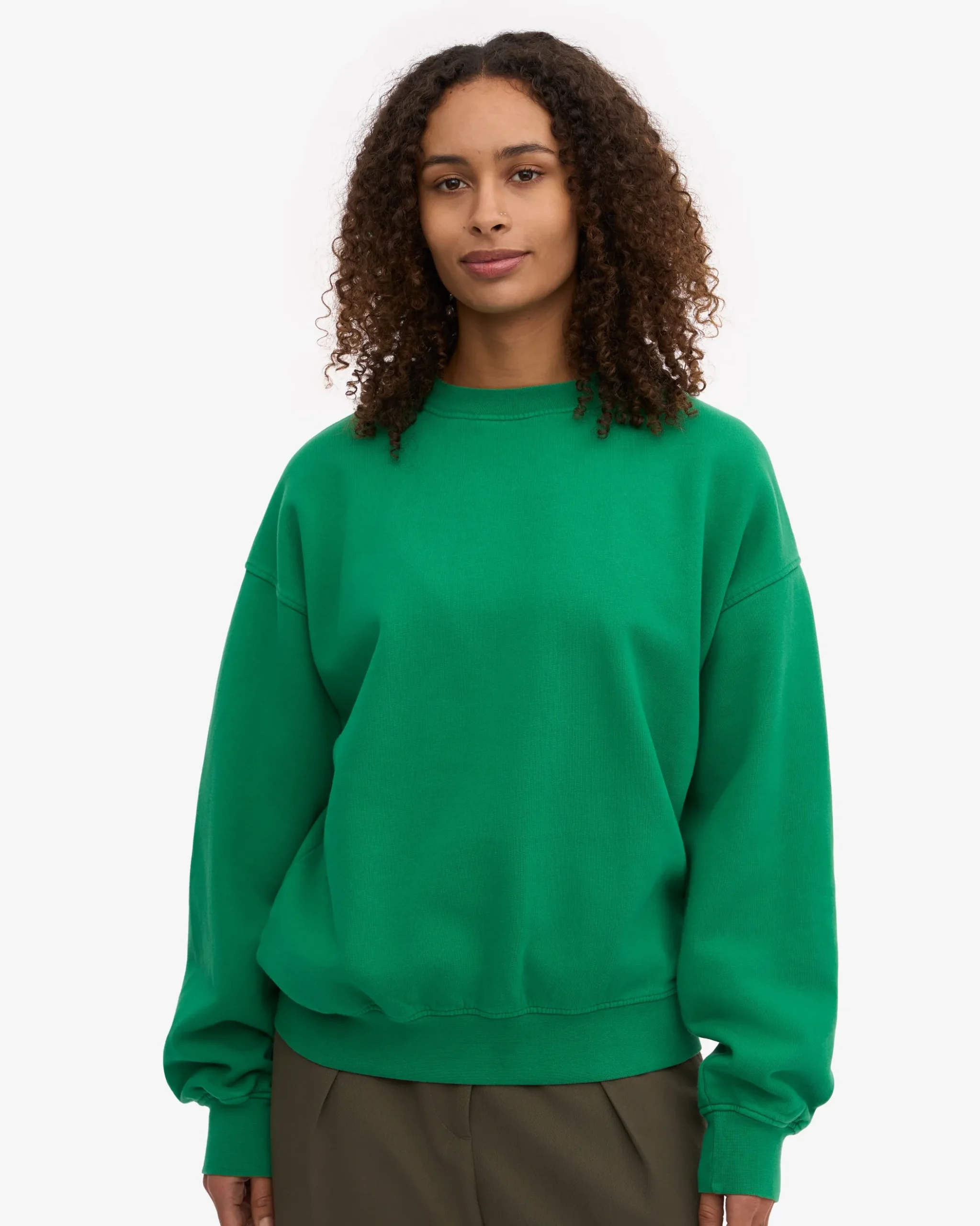 Organic Oversized Crew - Kelly Green