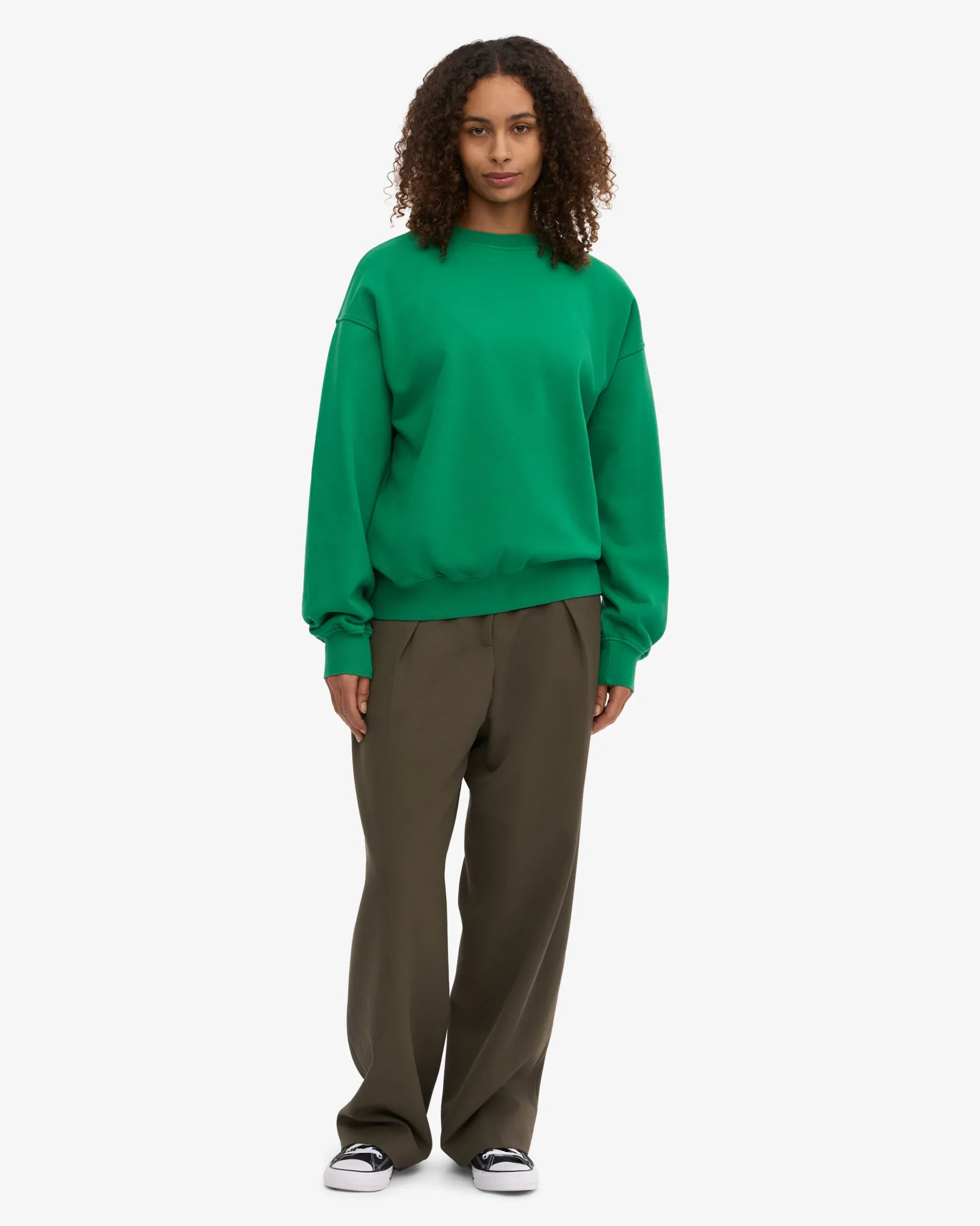 Organic Oversized Crew - Kelly Green