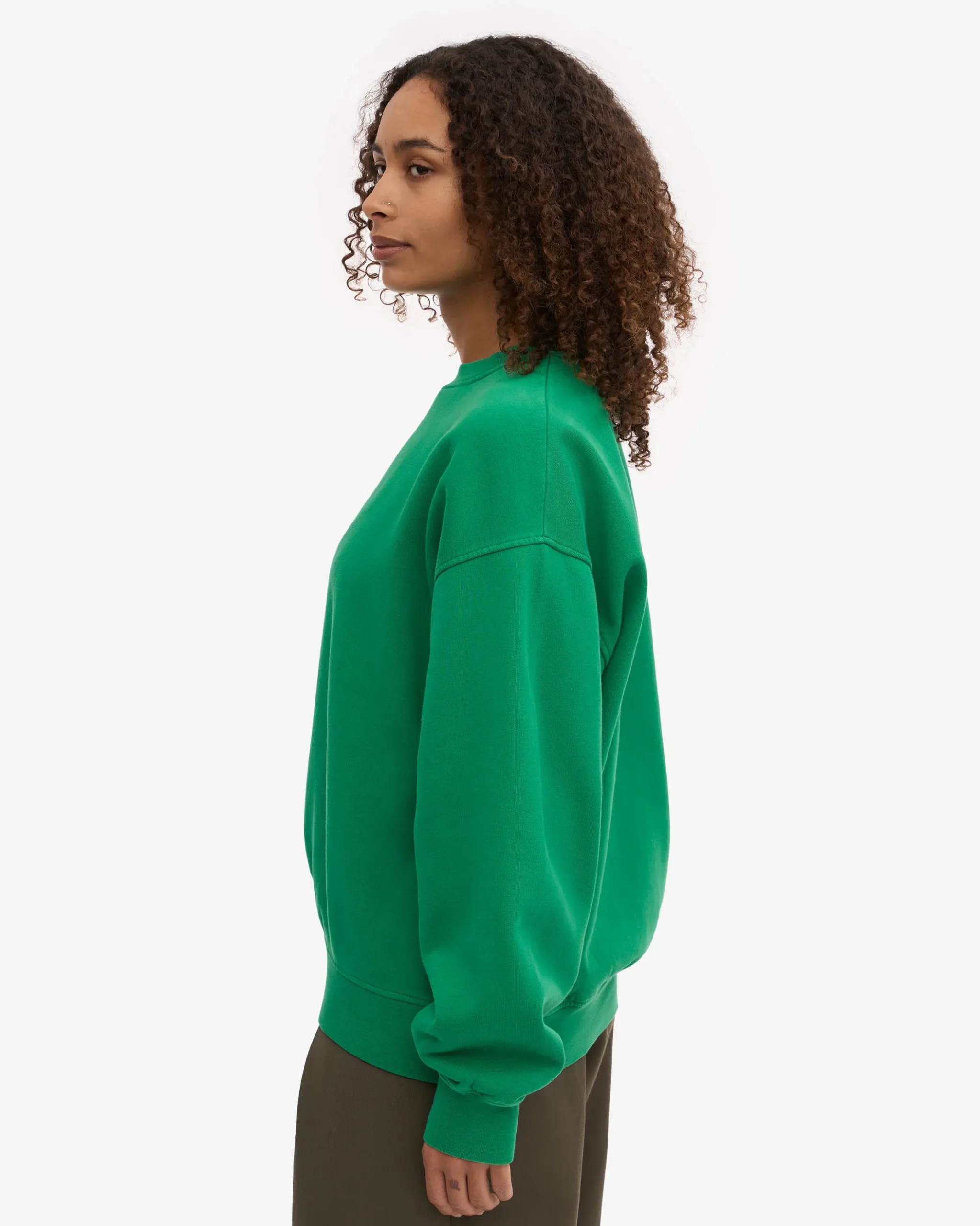 Organic Oversized Crew - Kelly Green