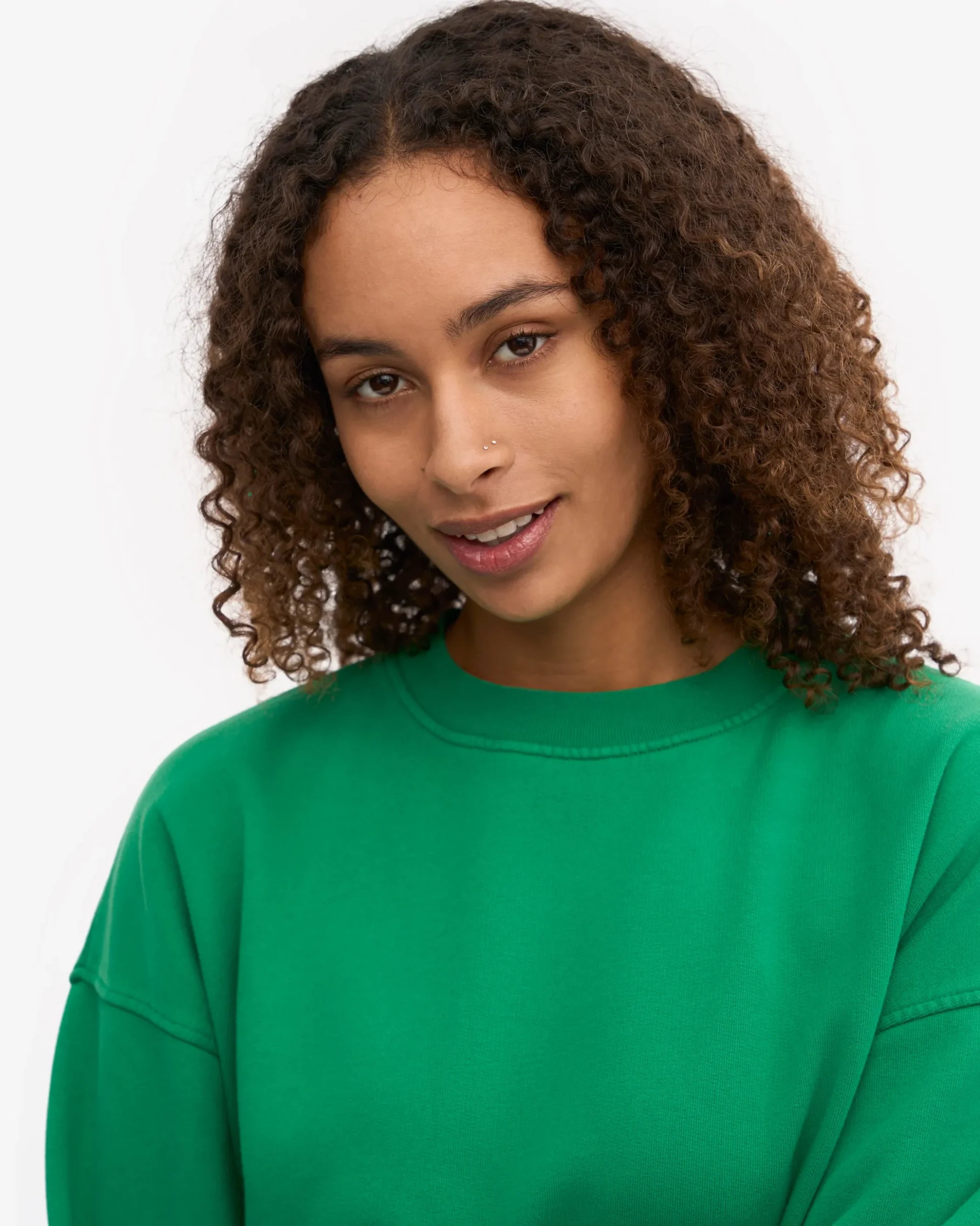 Organic Oversized Crew - Kelly Green