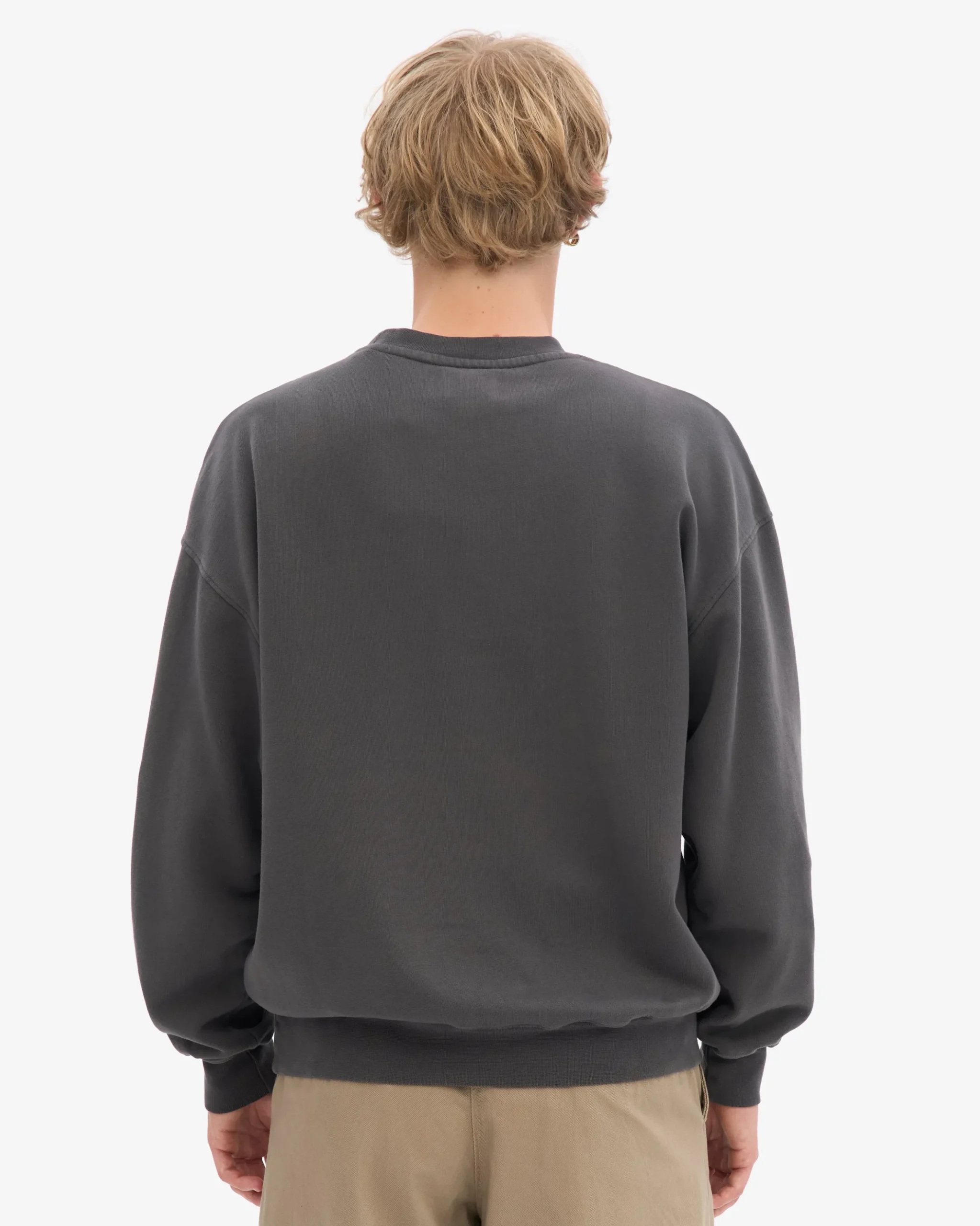 Organic Oversized Crew - Lava Grey