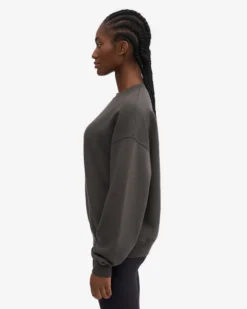 Organic Oversized Crew - Lava Grey