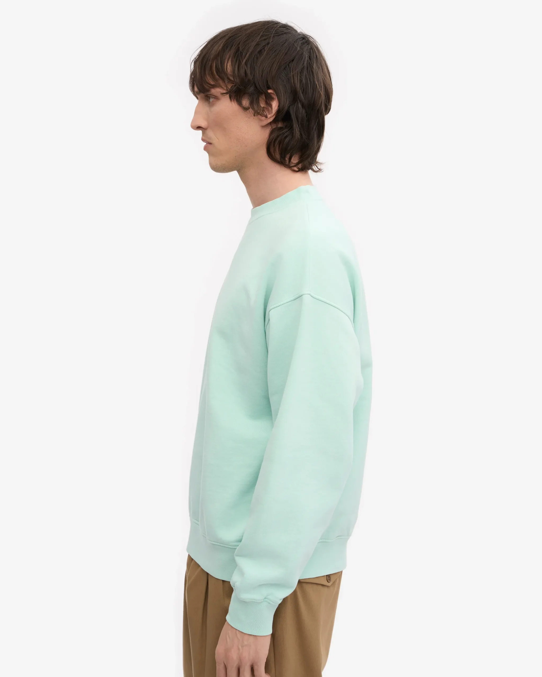 Organic Oversized Crew - Light Aqua