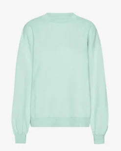 Organic Oversized Crew - Light Aqua