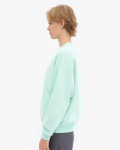 Organic Oversized Crew - Light Aqua