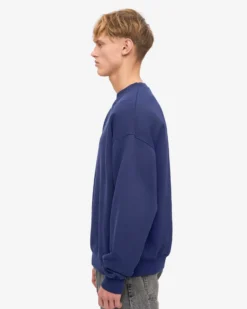 Organic Oversized Crew - Marine Blue