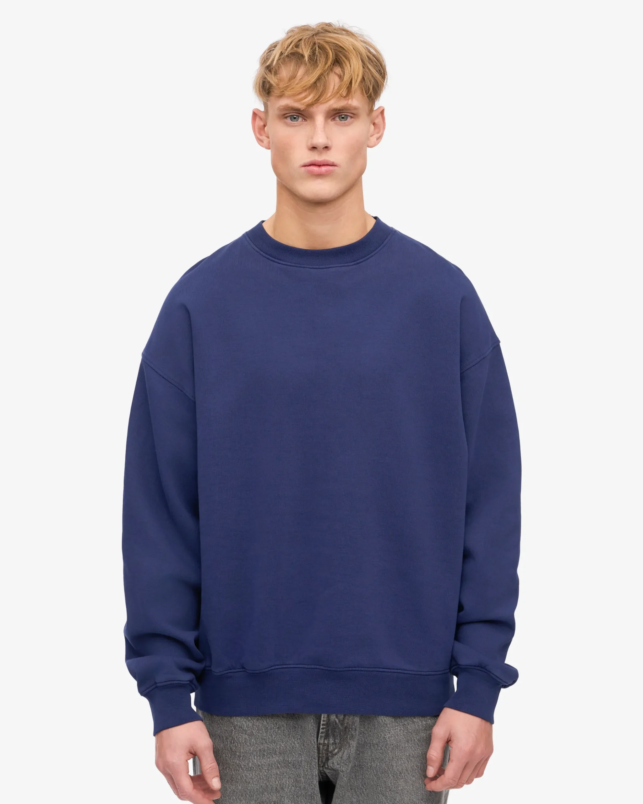 Organic Oversized Crew - Marine Blue