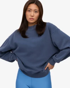 Organic Oversized Crew - Neptune Blue