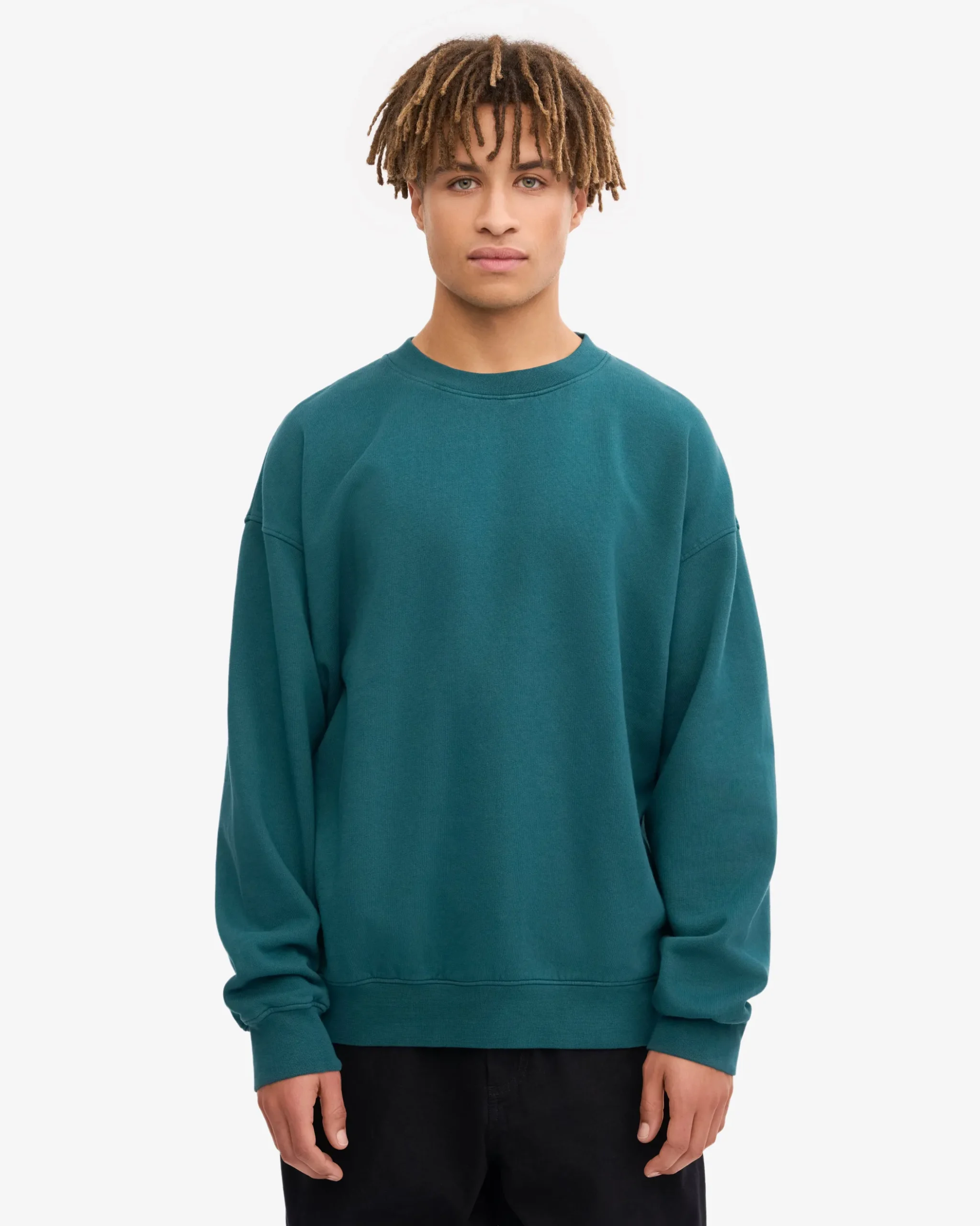 Organic Oversized Crew - Ocean Green