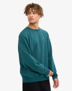 Organic Oversized Crew - Ocean Green