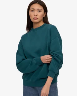 Organic Oversized Crew - Ocean Green