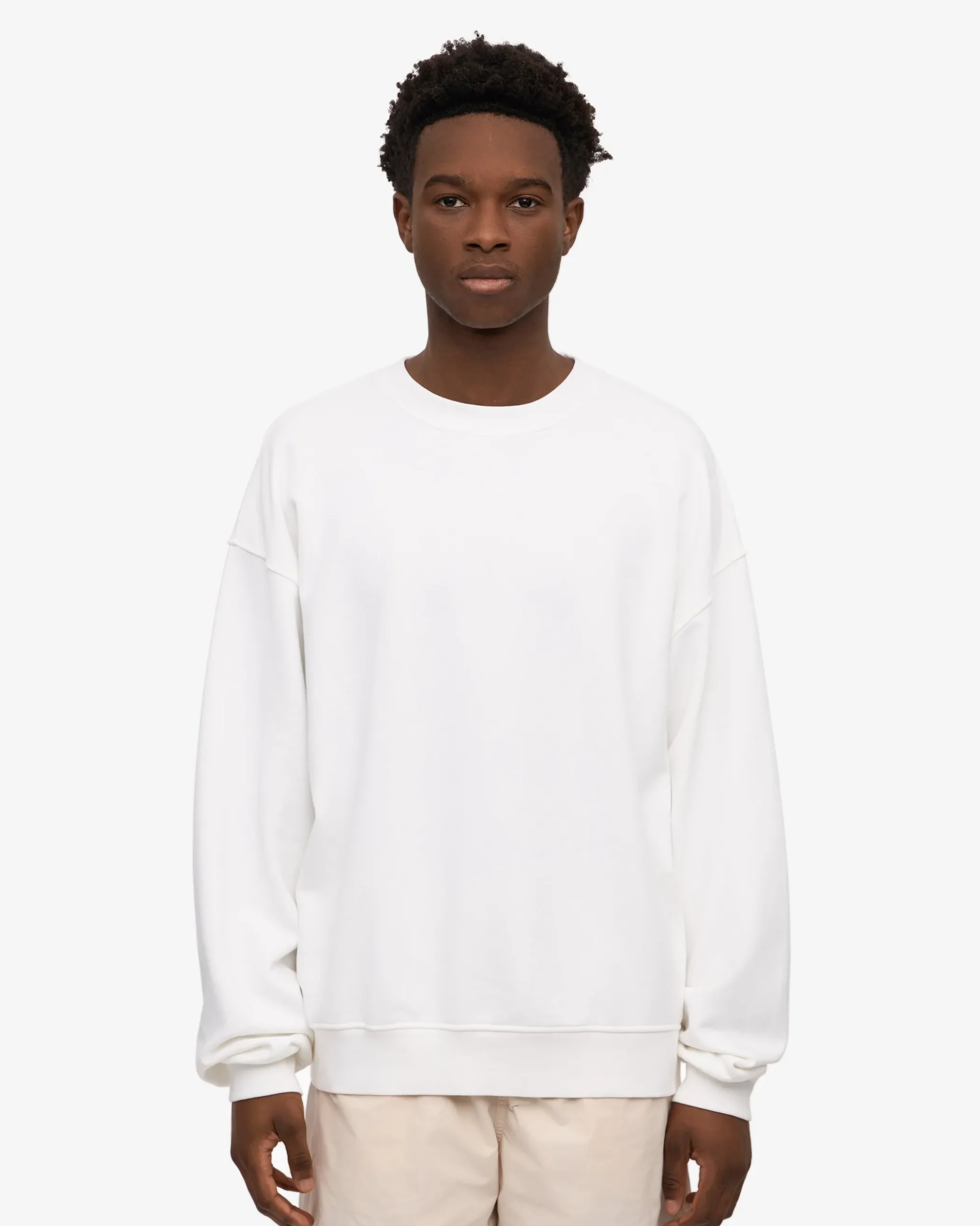 Organic Oversized Crew - Optical White
