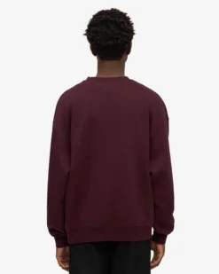 Organic Oversized Crew - Oxblood Red
