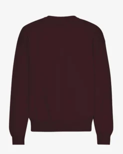 Organic Oversized Crew - Oxblood Red