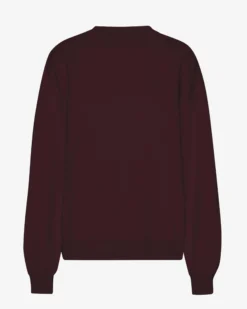 Organic Oversized Crew - Oxblood Red