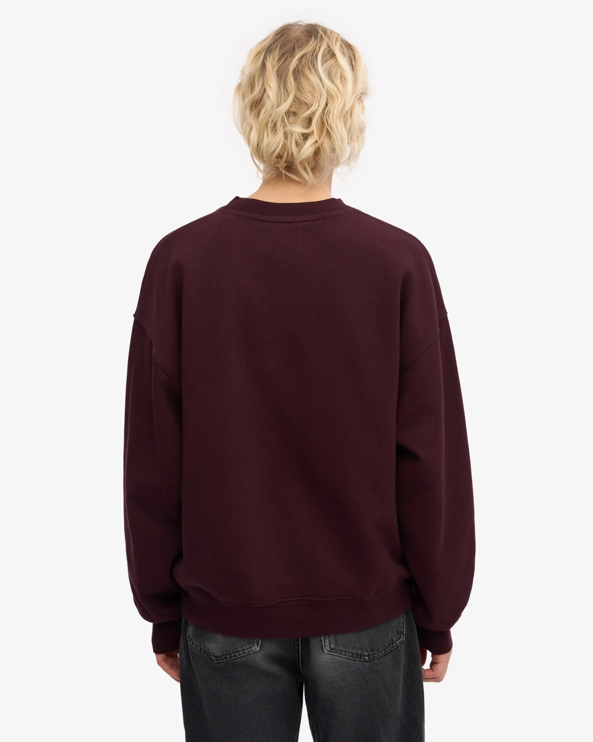 Organic Oversized Crew - Oxblood Red