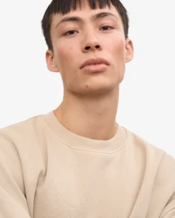 Organic Oversized Crew - Oyster Grey