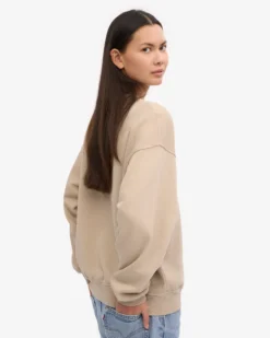 Organic Oversized Crew - Oyster Grey