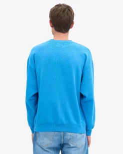 Organic Oversized Crew - Pacific Blue