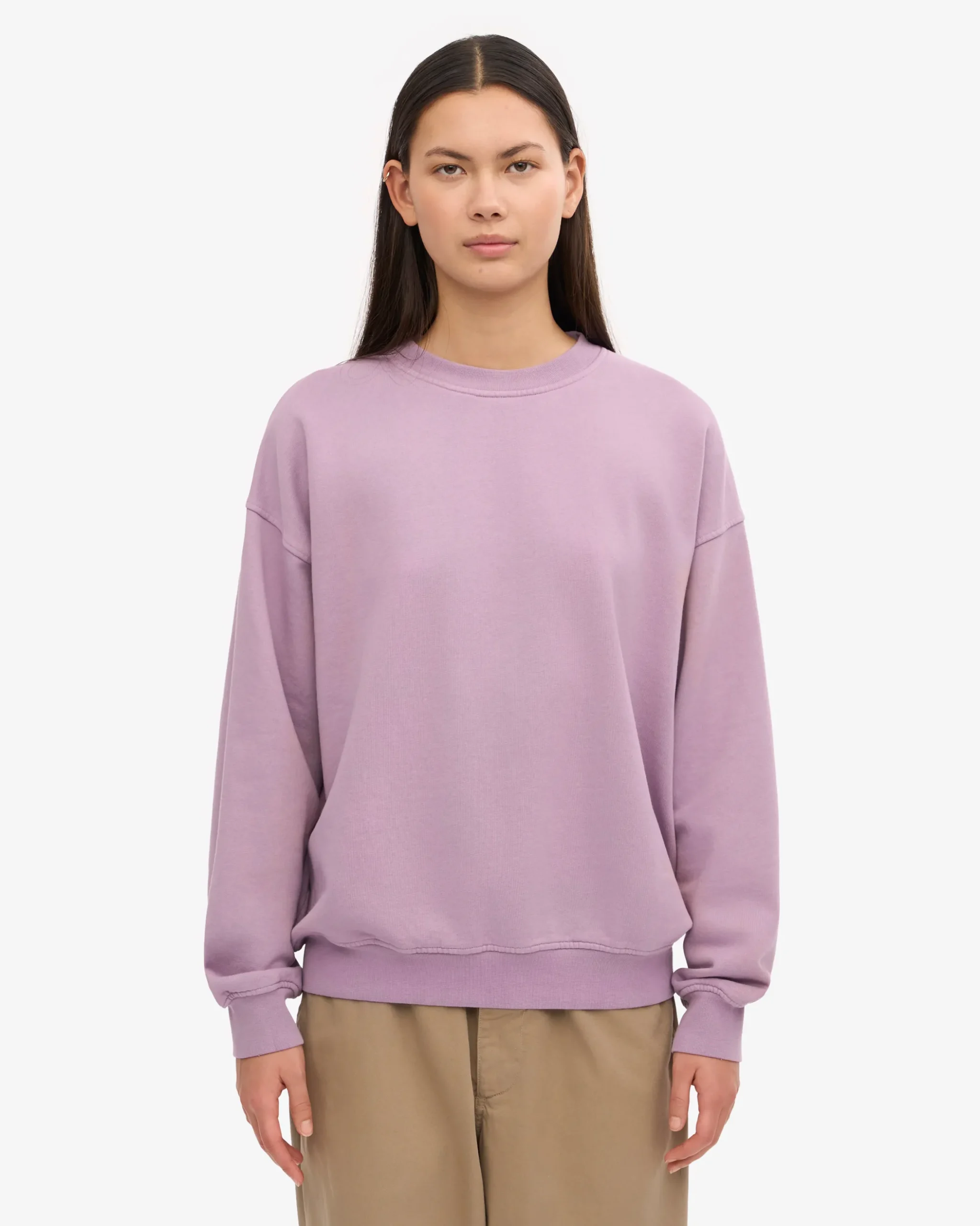 Organic Oversized Crew - Pearly Purple