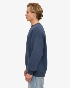 Organic Oversized Crew - Petrol Blue