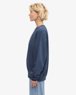 Organic Oversized Crew - Petrol Blue