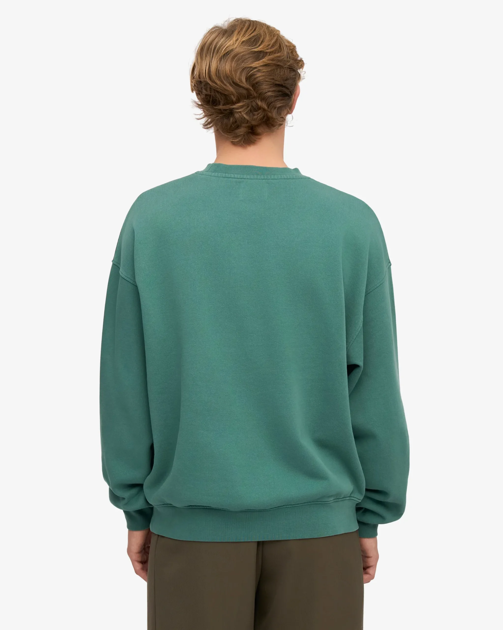 Organic Oversized Crew - Pine Green