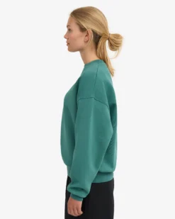 Organic Oversized Crew - Pine Green