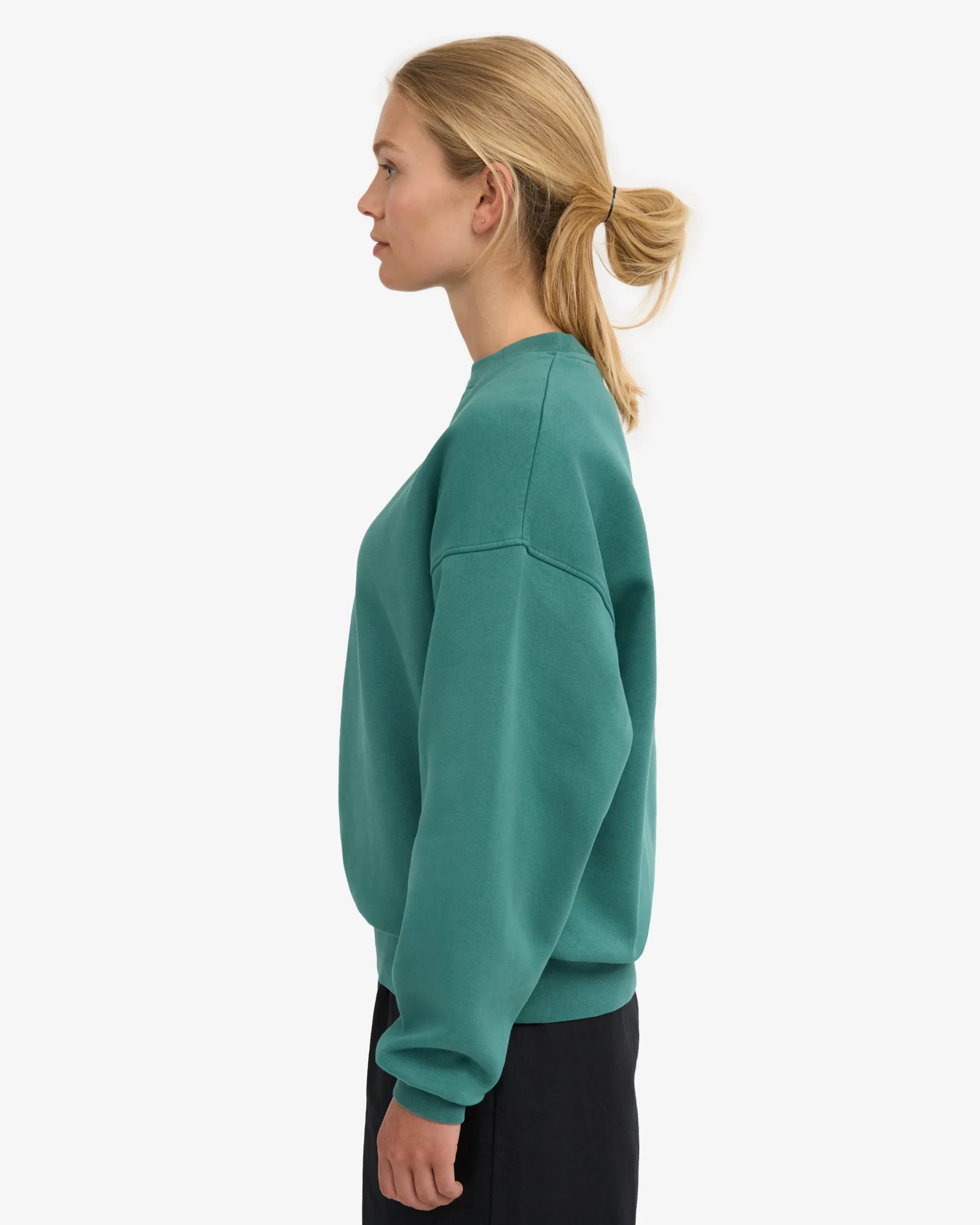 Organic Oversized Crew - Pine Green