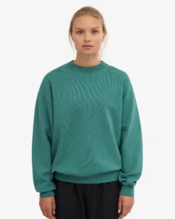 Organic Oversized Crew - Pine Green