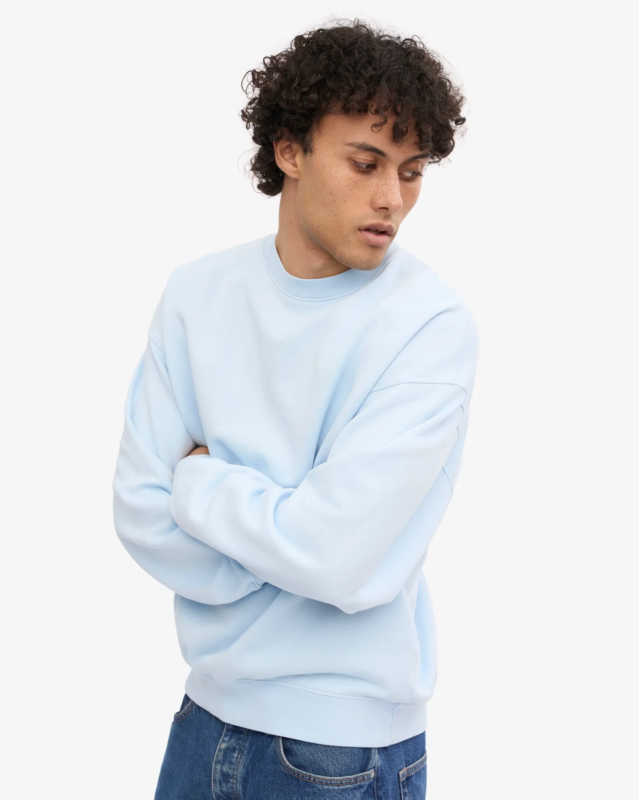 Organic Oversized Crew - Polar Blue