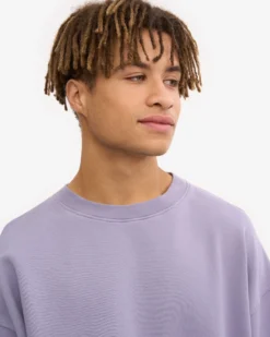Organic Oversized Crew - Purple Jade