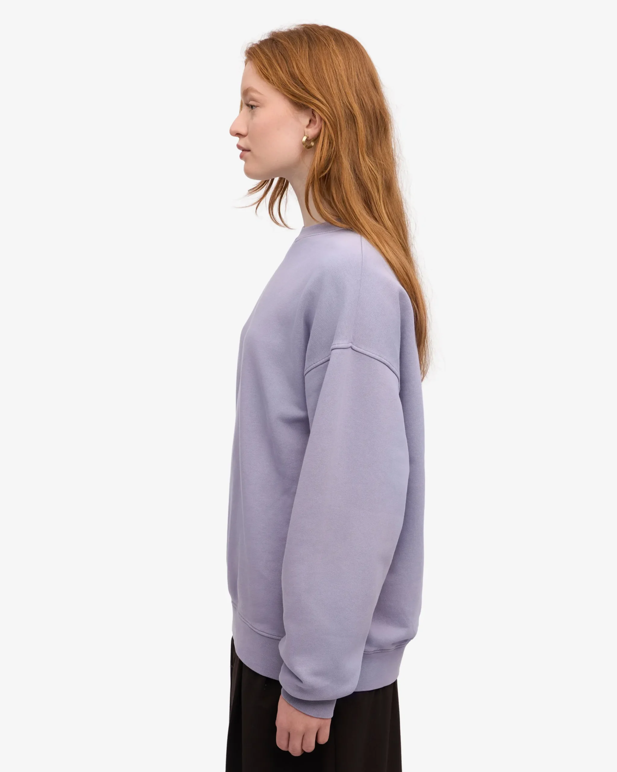 Organic Oversized Crew - Purple Jade