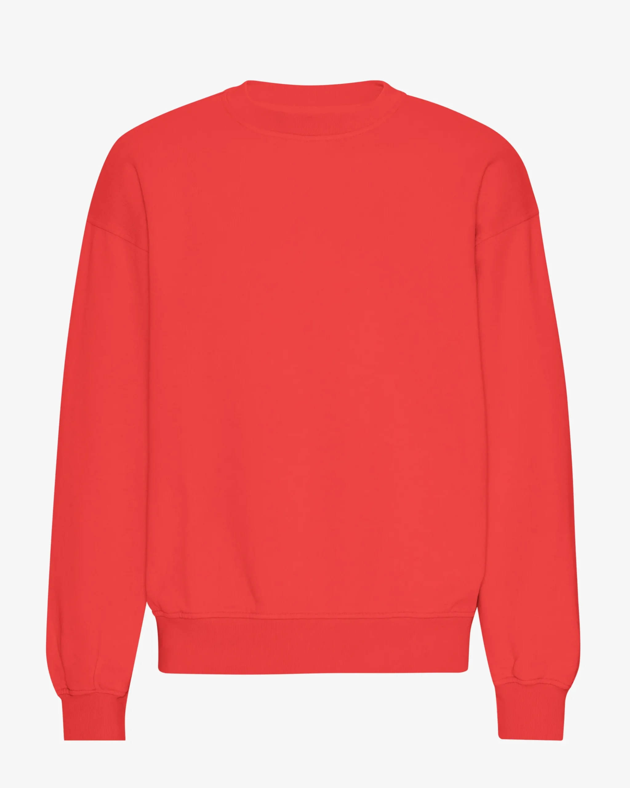 Organic Oversized Crew - Red Tangerine