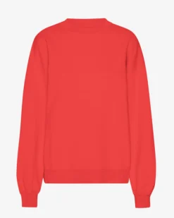 Organic Oversized Crew - Red Tangerine