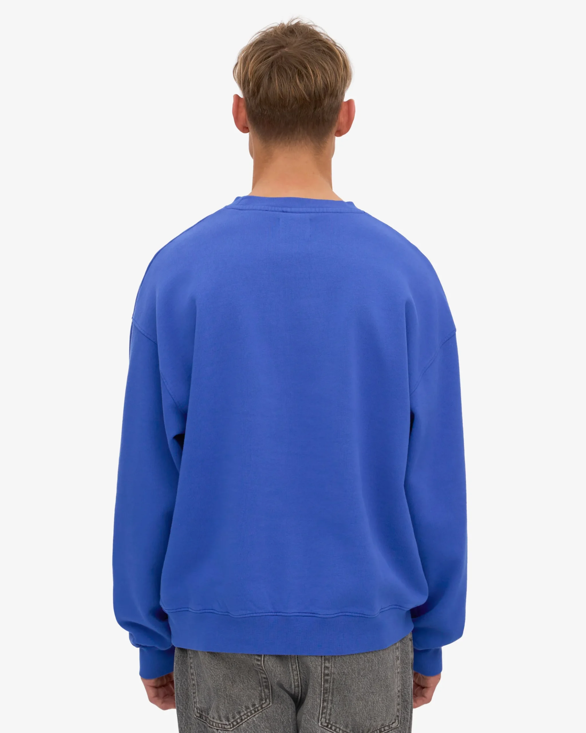 Organic Oversized Crew - Sapphire Blue