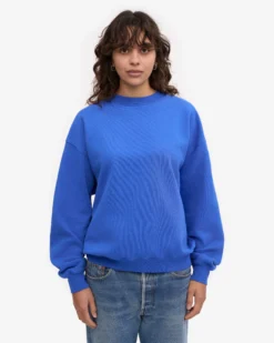 Organic Oversized Crew - Sapphire Blue