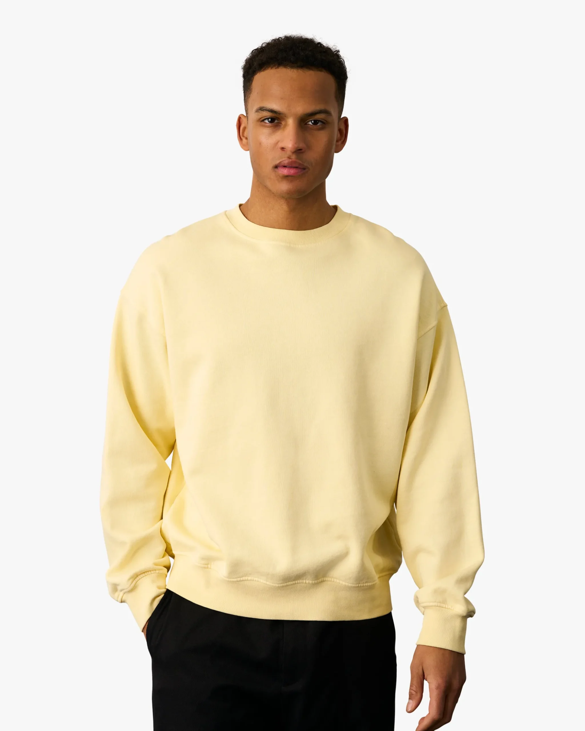 Organic Oversized Crew - Scarlet Red
