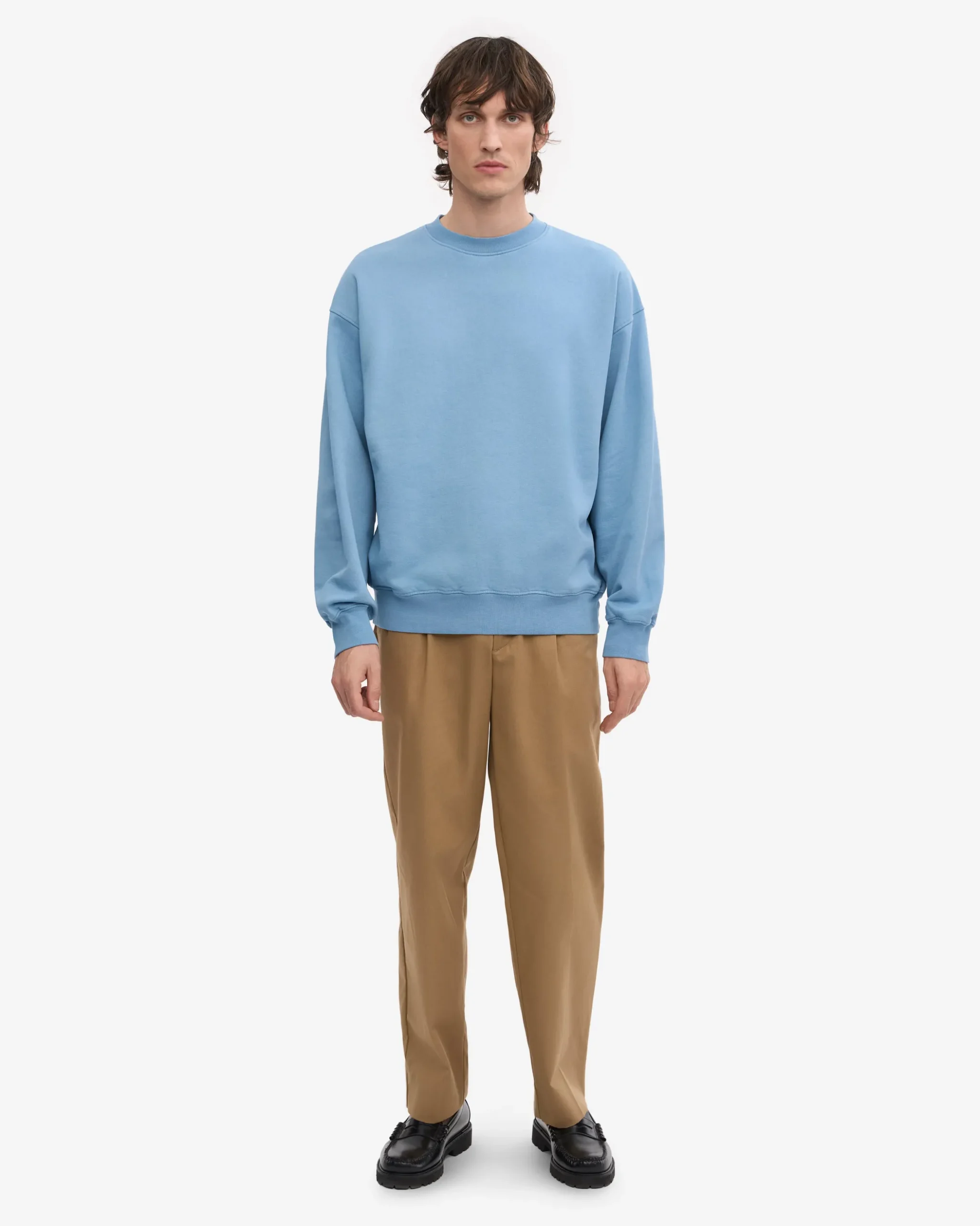 Organic Oversized Crew - Seaside Blue